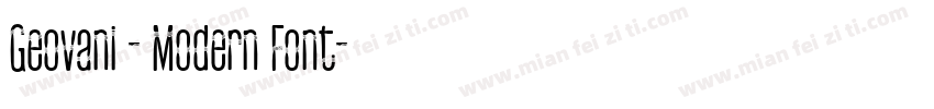 Geovani - Modern Font字体转换